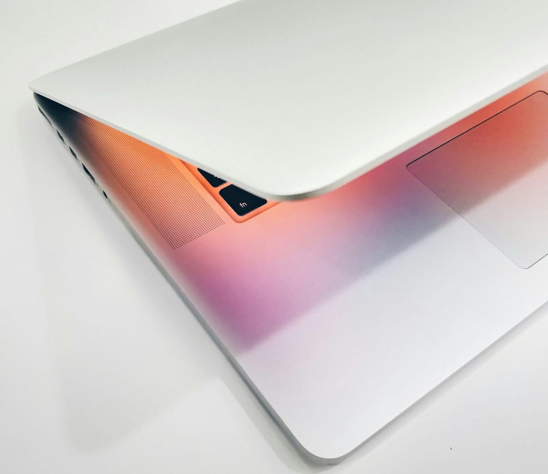 Desktop computer with creative workspace — professional website design